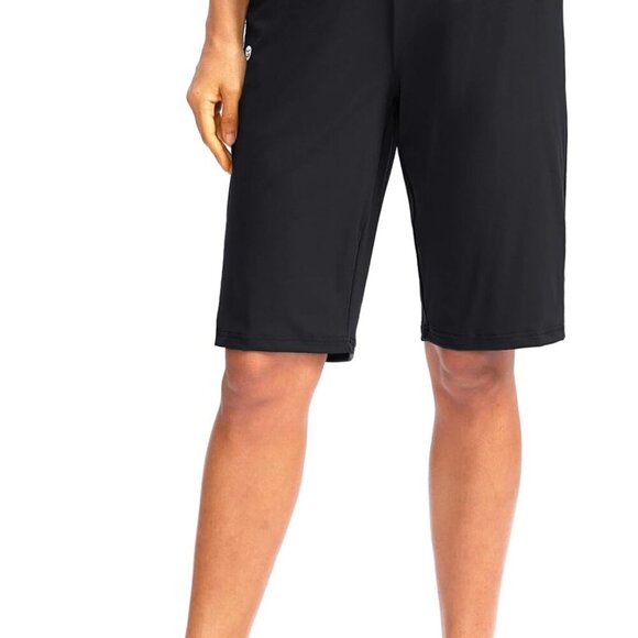 Women's 12" Bermuda Long Shorts - Black, X-Large - Picture 1 of 6
